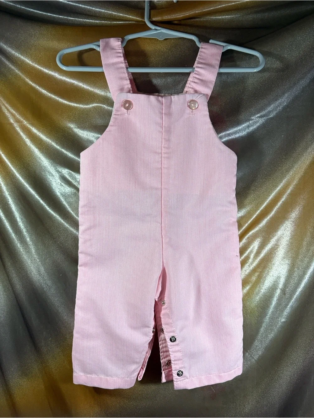 Vintage 3-6m Classic Pink Kids Cotton blend Overalls. 411‎
